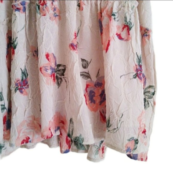 LUCKY Blush Boho Festival Plisse Rose Blouse EUC sz M - Picture 3 of 8